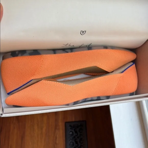 Rothy's Tangerine Orange Pointed-Toe Flats - Picture 7 of 7